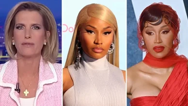 L-R Laura Ingraham, Nicki Minaj, Cardi B (Credit: Fox News and Shutterstock)