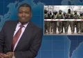 Michael Che criticized ICE agents during the "Weekend Update" on Jan. 24, 2026. (Credit: YouTube/NBC)