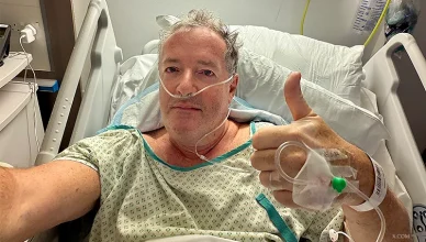Piers Morgan announced he is hospitalized in a social media post on Sunday, Jan. 18, 2026. (Credit: X/Piers Morgan)