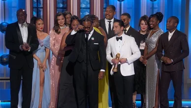Sinners writer-director Ryan Coogler accepted the Golden Globe Award for best cinematic and box office achievement on Sunday, Jan. 11, 2026. (Credit: YouTube/CBS)
