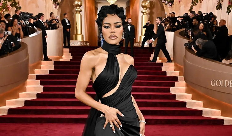 Teyana Taylor at the 83rd Annual Golden Globes held at The Beverly Hilton on January 11, 2026 in Beverly Hills, California. (Photo by Michael Buckner/2026GG/Penske Media via Getty Images)
