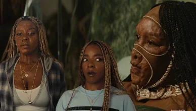 A composite image made from the trailer of "Is God Is." (Credit: Amazon MGM Studios)