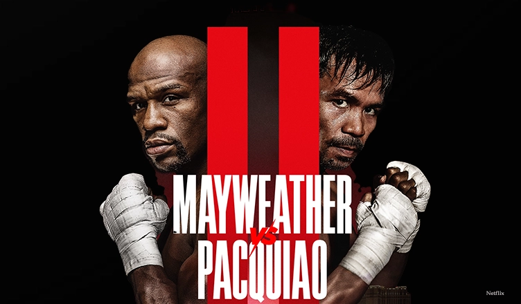 FLOYD MAYWEATHER VS MANNY PACQUIAO PROMOTIONAL IMAGE. (CREDIT: NETFLIX)