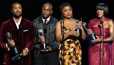 NAACP Image Awards 2026 winners included (L-R) Michael B. Jordan, Miles Caton, Quinta Brunson and Viola Davis. (Credit: Getty Images for NAACP Image Awards)