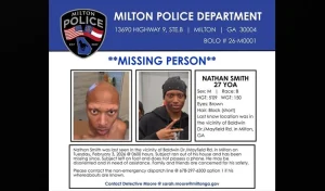Nathan Smith Missing Person Poster (Credit: Milton Police Department)