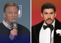 (L-R) NFL Commissioner Roger Goodell and musician Bad Bunny (Credit: YouTube/Kevin Winter/Getty Images for the Recording Academy)