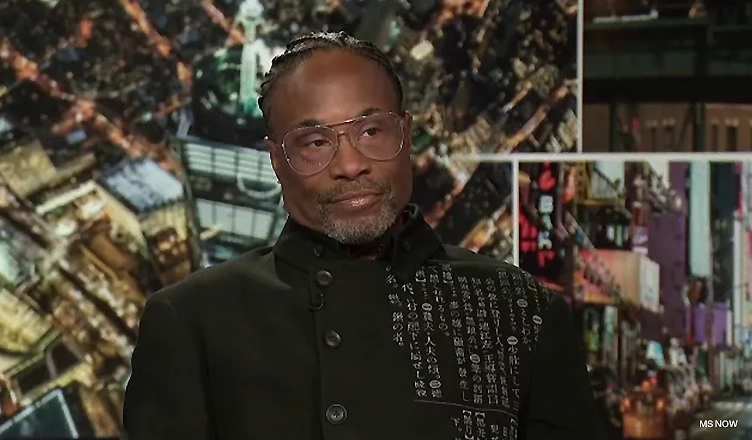 Billy Porter sat down with Rev. Al Sharpton to discuss the "No Kings" Protest on Saturday, March 28, 2026. (Credit: YouTube/MS Now)