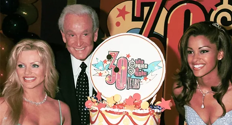 Bob Barker With Models on The Price Is Right (Credit: E!)
