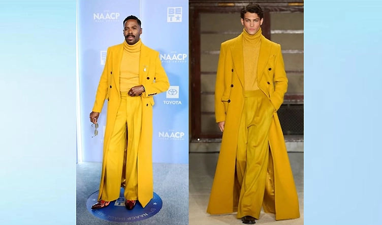 Colman Domingo wore an ensemble to the NAACP Image Awards from American fashion designer Sergio Hudson. (Credit: Instagram/Sergio Hudson)