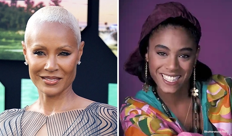 Jada Pinkett Smith is shown at the Los Angeles premiere of 'Bad Boys: Ride or Die' on May 30, 2024 and on 'A Different World (Credit: Shutterstock/NBC)