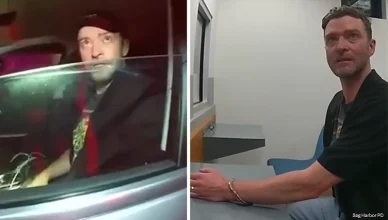 Justin Timberlake was arrested on suspicion of DWI on June 18, 2024. (Credit: SAG Harbor Police Department/Bodycam Footage)