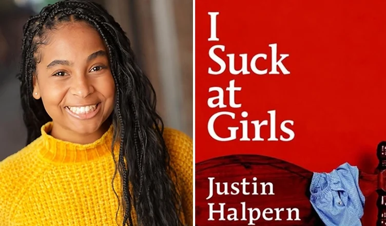 Laila Pruitt and the book "I Suck at Girls." (Credit: IMDb and Amazon)