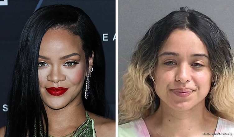 Rihanna and Shooting Suspect Ivanna Lisette Ortiz (Credit: Shutterstock/Arrests.org)