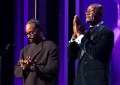 (L-R) Ryan Coogler and Delroy Lindo speak onstage during the 57th NAACP Image Awards at Pasadena Civic Auditorium on February 28, 2026 in Pasadena, California. (Photo by Johnny Nunez/Getty Images for BET)