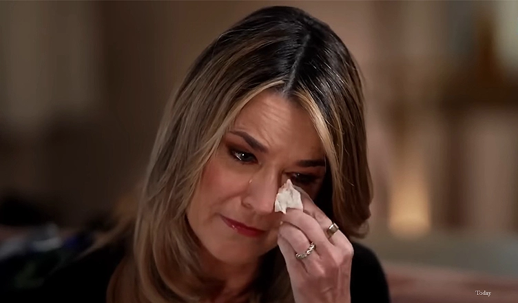 A tearful Savannah Guthrie sat down for her first interview since her mother was reported missing, on the March 26, 2026 episode of Today. (Credit: YouTube/Today Show)