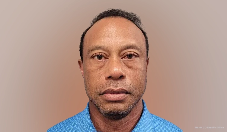 Tiger Woods booking photo. (Credit: Martin County Sheriff’s Office)