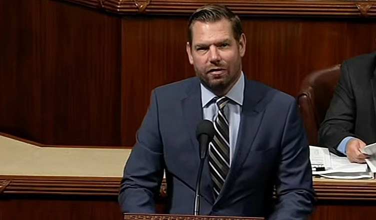 Rep. Eric Swalwell speaks on the House floor. (Credit: YouTube/C-SPAN) 