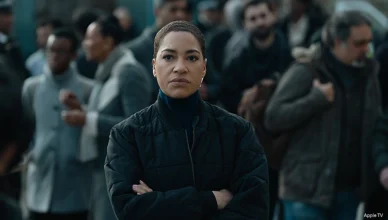 Cush Jumbo in "Criminal Record" season 2, premiering April 22, 2026. (Credit: Apple TV)