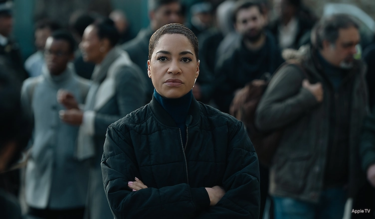 Cush Jumbo in "Criminal Record" season 2, premiering April 22, 2026. (Credit: Apple TV)