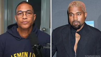 Don Lemon and Kanye West (Credit: YouTube and RCF/Everett Collection).