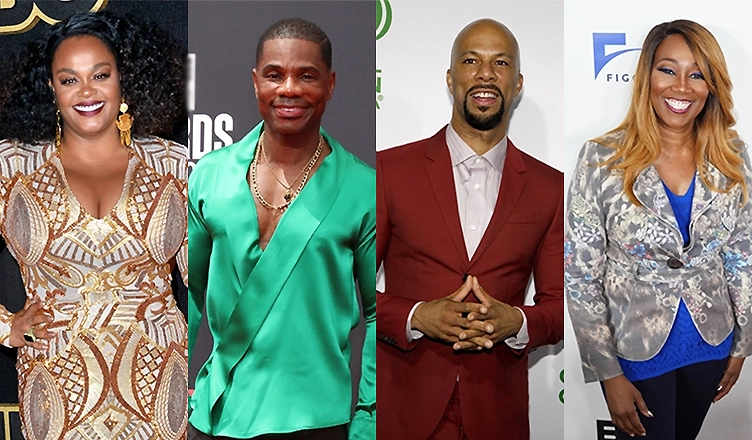 HBCU Awarefest Benefit Concert lineup includes (L-R) Jill Scott, Kirk Franklin, Common and Yolanda Adams. (Credit: Popular Images)