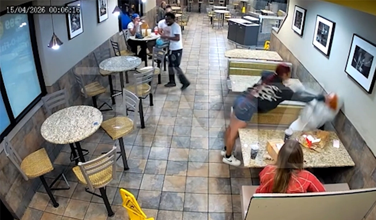 Rapper Ice Spice was involved in an altercation and a McDonald's in Los Angeles on April 15, 2026. (Credit: YouTube/TMZ)