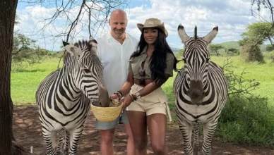 Influencer Ashlee Jenae and Joe McCann in Tanzania. (Credit: Instagram/ashleejenae)