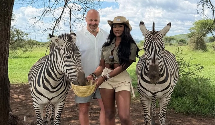Influencer Ashlee Jenae and Joe McCann in Tanzania. (Credit: Instagram/ashleejenae)
