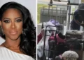 People on social media posted video on the furniture and equipment being removed from the Kenya Moore Hair Spa in Atlanta on Friday, April 24, 2026. (Credit: Shutterstock and X/Block Topickz)