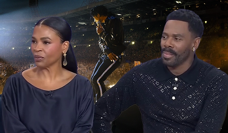 Michael stars Nia Long and Colman Domingo and an image from the film. (Credit: Lionsgate and Today)