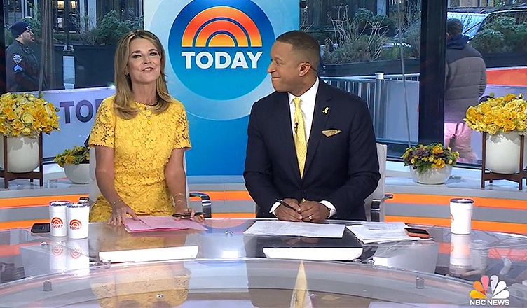 Savannah Guthrie returned to the Today show on Monday, April 6, after a lengthy absence. (Credit: NBC)