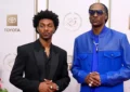Snoop Dogg and actor Jonathan Daviss at the 2025 BET Awards. The actor will play the rapper in an upcoming biopic. (Credit: Getty Images for BET)