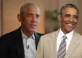 Former President Barack Obama on The Late Show with Stephen Colbert and wearing his tan suit in 2014. (Credit: CBS and YouTube)