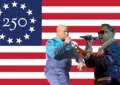Rapper Young MC and Morris Day are shown with the Freedom 250 logo (Credit: YouTube, Shutterstock, and Freedom 250)