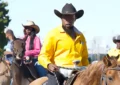 Unidentified participants in 45th annual Black Cowboy parade, hosted by the Oakland Black Cowboy Association, promoting the contributions of people of color to the Old West. (Credit: Shutterstock)