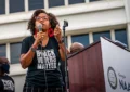 ATLANTA, GEORGIA / USA - June 15, 2020: Scenes from the NAACP-sponsored rally and march to the Georgia State Capitol, which focused on voting rights, police brutality, and criminal legal reform. (Credit: Shutterstock)