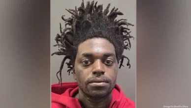 Rapper Kodak Black was arrested on Wednesday, April 6, in the Orlando, Florida area on suspicion of drug trafficking. (Credit: Orange County Sheriff's Office)