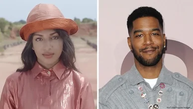 (L-R) Rappers M.I.A. and Kid Cudi. (Credit: YouTube and Popular Images)