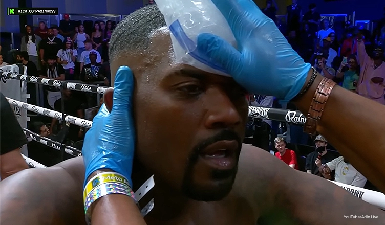 Ray J was knocked out during a celebrity MMA match with YouTuber Supa Hot Fire in Las Vegas on Saturday, May 23. (Credit: YouTube/Adin Live)