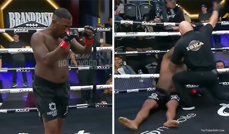 Ray J was knocked out during a celebrity MMA match with YouTuber Supa Hot Fire in Las Vegas on Saturday, May 23. (Credit: YouTube/Adin Live)