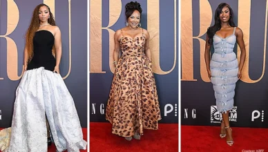 (L-R) Chloe Bailey, Lynn Whitfield and Coco Jones attend the premiere of Strung at ABFF 2026 on Wednesday, May 27, 2026. (Credit: ABFF /Aaron J. Thornton & Kelvin Bulluck)
