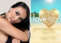 Vasana Montgomery and Love Island Logo (Credit: Peacock)