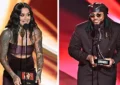 Kehlani and Leon Thomas picked up awards at the BET Awards 2026 at Peacock Theater on June 28, 2026 in Los Angeles, California. (Photo by Paras Griffin/Getty Images for BET)