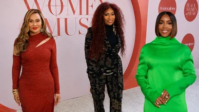 (L-R) Tina Knowles, Chaka Khan and Kelly Rowland are shown on the red carpet at the 2026 Black Women in Music Dinner presented by The Connie Orlando Foundation on June 12, 2026 at the Audrey Irmas Pavilion in Los Angeles. (Credit: Robin L Marshall/Getty Images for The Connie Orlando Foundation)