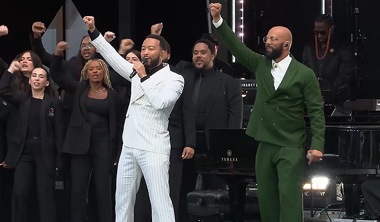 Common and John Legend performed at the Obama Presidential Center opening in Chicago on June 18, 2026. (Credit: Obama Foundation/YouTube)