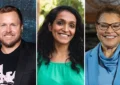 Reality Star Spencer Pratt, City Councilwoman Nithya Raman, and Los Angeles Mayor Karen Bass (Credit: Popular Images and Handout Photos)