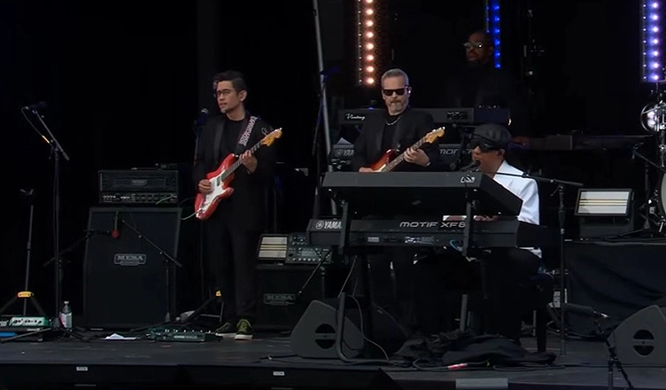 Stevie Wonder closed out the Obama Presidential Center opening in Chicago on June 18, 2026. (Credit: Obama Foundation/YouTube)