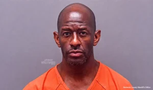 Andrew Gillum is shown in a booking photo following an arrest on July 2 in the town of Daphne, Alabama. (Credit: Baldwin County Sheriff's Office)