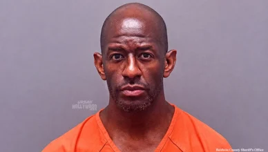 Andrew Gillum is shown in a booking photo following an arrest on July 2 in the town of Daphne, Alabama. (Credit: Baldwin County Sheriff's Office)