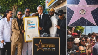 Hundreds of fans lined Hollywood Boulevard Wednesday as Bone Thugs-N-Harmony unveiled their star on the Hollywood Walk of Fame on July 8, 2026. (Credit: Urban Hollywood 411)